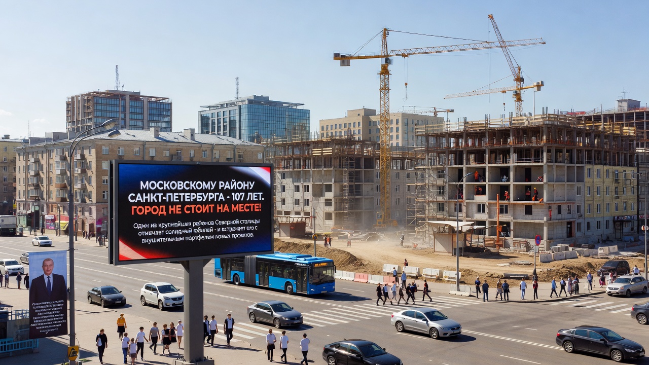 Московскому району Петербурга - 107 лет. Город не стоит на месте!